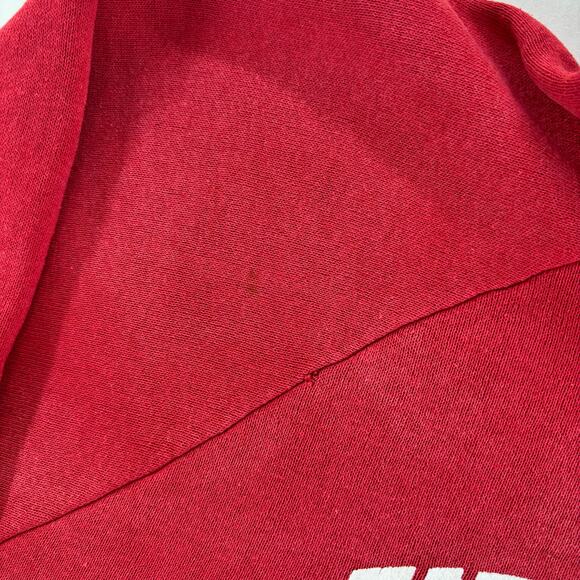 Vintage 80s Wisconsin Badgers Hoodie Mens Large University of Madison Sweatshirt - Picture 4 of 10